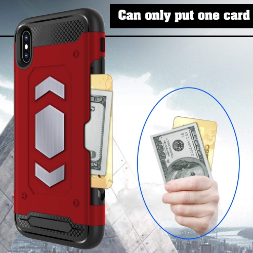 Anti fall magnetic armor Case card holder for iPhone MAX