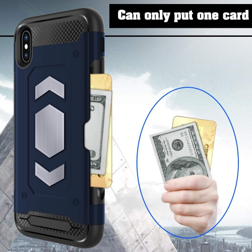 Anti fall magnetic armor Case card holder for iPhone MAX
