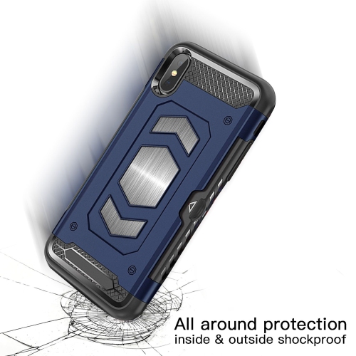 Anti fall magnetic armor Case card holder for iPhone MAX