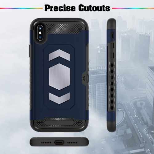 Anti fall magnetic armor Case card holder for iPhone MAX