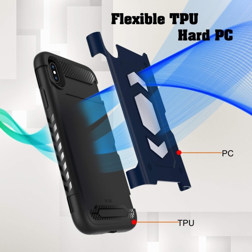 Anti fall magnetic armor Case card holder for iPhone MAX