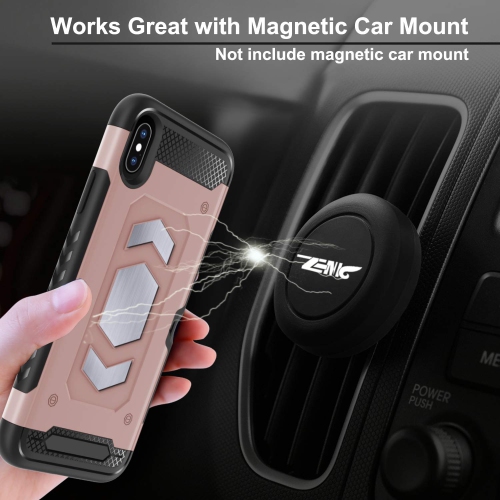 Anti fall magnetic armor Case card holder for iPhone MAX