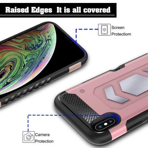 Anti fall magnetic armor Case card holder for iPhone MAX