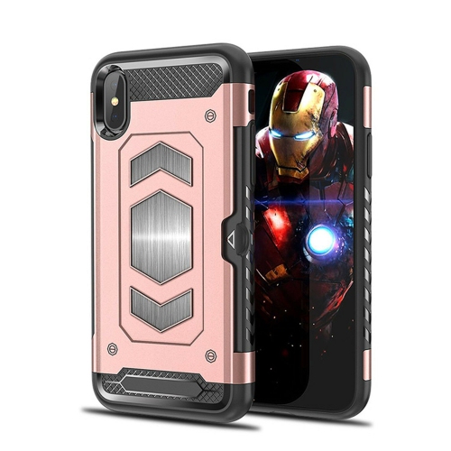 Anti fall magnetic armor Case card holder for iPhone MAX