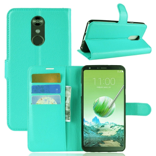 [CS] LG Q Stylo Plus & Stylo 4 Case, Magnetic Leather Folio Wallet Flip Case Cover with Card Slot, Teal