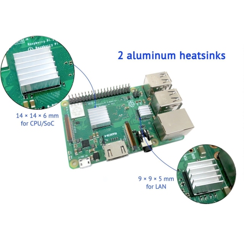 Micro Connectors Acrylic Stackable Raspberry Pi Case with 40mm Fan + Dual Heat Sinks (Raspberry Pi not included)