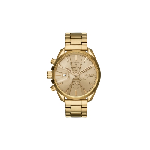 DIESEL  Ms9 Gold-Tone Sunray Dial Chronograph Men's Watch Dz4475 In Multicolor