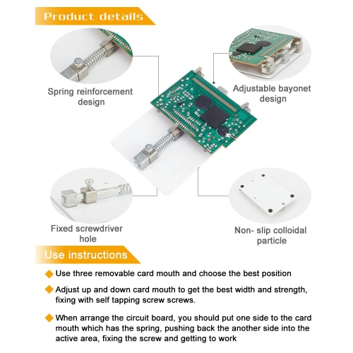 axGear PCB Circuit Board Holder Soldering Platform Universal Adjustable Repair Clamp