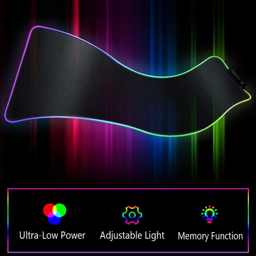 axGear Gaming Mouse Pad RGB LED Light Color Switching For Computer Laptop Large