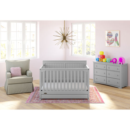 Graco Noah 4 In 1 Convertible Crib Grey Only At Best Buy