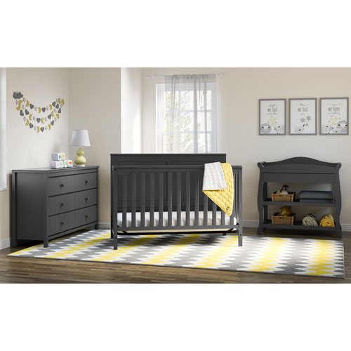 Stork Craft Atlas 4 In 1 Convertible Crib Grey Only At Best