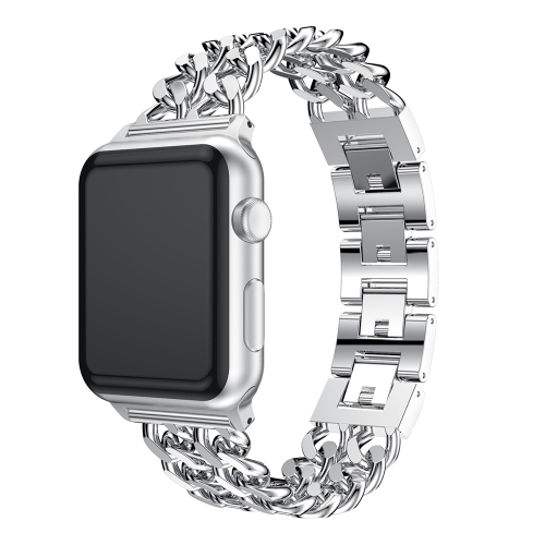StrapsCo Stainless Steel Link Watch Bracelet Band Strap for Apple Watch Series 1/2/3/4 - 42mm - Silver
