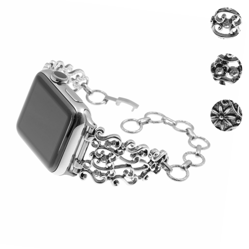 STRAPSCO  Alloy Metal Watch Band Strap Jewelry Jewellery Bracelet for Apple Watch Series 1/2/3/4 - 42MM - Design C In Multicolor