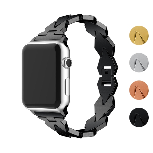 StrapsCo Stainless Steel Watch Bracelet Band Strap for Apple Watch Series 4 40mm Black