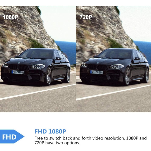 Caméra de tableau de bord à écran tactile de 10&nbsp;po en HD intégrale 1080p, caméra avant grand-angle, caméra arrière étanche, enregistrement