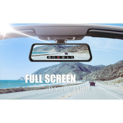 Caméra de tableau de bord à écran tactile de 10&nbsp;po en HD intégrale 1080p, caméra avant grand-angle, caméra arrière étanche, enregistrement