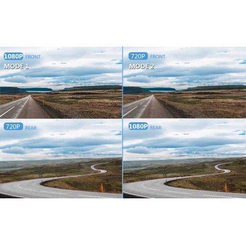 Caméra de tableau de bord à écran tactile de 10&nbsp;po en HD intégrale 1080p, caméra avant grand-angle, caméra arrière étanche, enregistrement