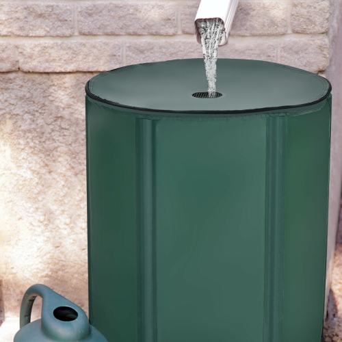 Gymax 53 Gallon Portable Rain Barrel Water Collector Collapsible Tank w /Spigot Filter