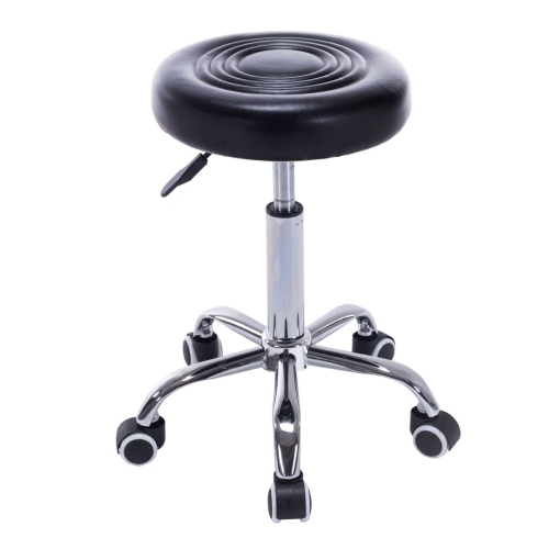 Gymax Black Adjustable Hydraulic Rolling Swivel Stool Salon Massage Spa