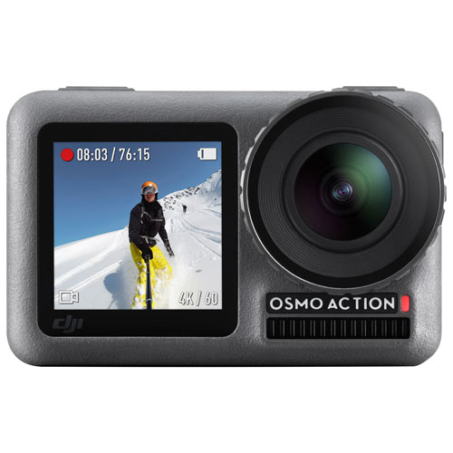 DJI Osmo Action Waterproof 4K HDR Sports & Helmet Camera - Grey