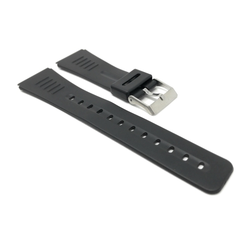 Bandini 20mm Bracelet montre en Caoutchouc noir, Bracelet sport, convient au Casio Databank et Plus, 2 barres à ressort inclus