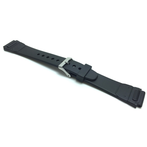 Bandini 18mm Black Rubber Sports Watch Band Strap, Matte, 2 Spring Bars Included