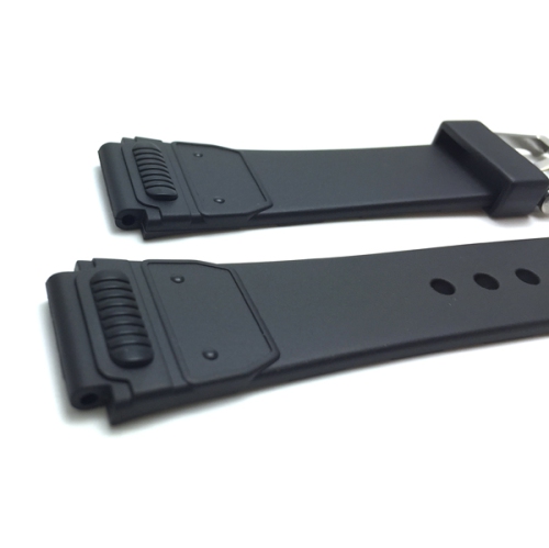 Bandini 18mm Black Rubber Sports Watch Band Strap, Matte, 2 Spring Bars Included