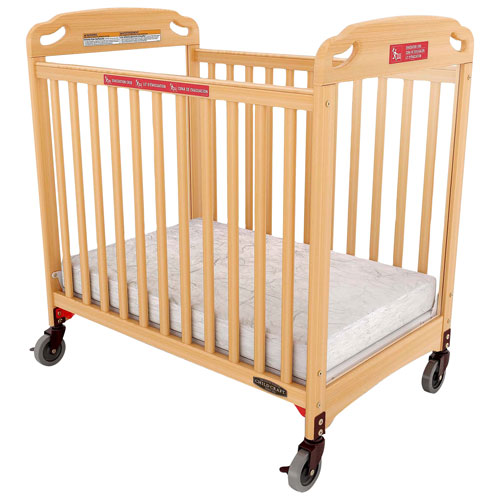 Child Craft Safe Haven Solid Wood Portable Crib - Natural