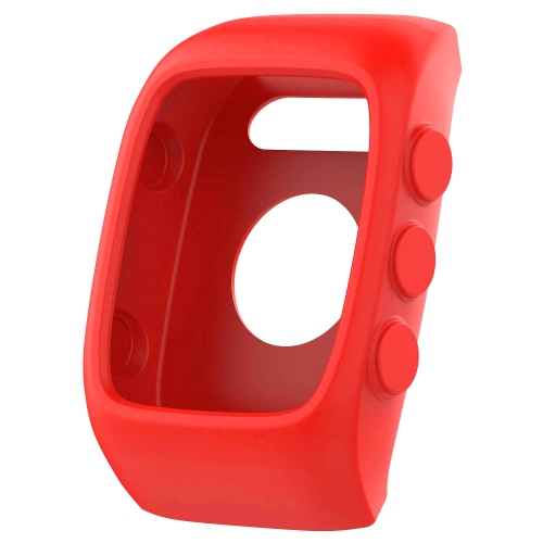 StrapsCo Silicone Rubber Protective Case Cover for Polar M400/M430 - Red