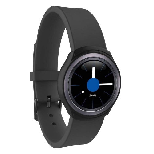 Étui protecteur en caoutchouc de silicone de StrapsCo pour Gear S2 de Samsung - Noir