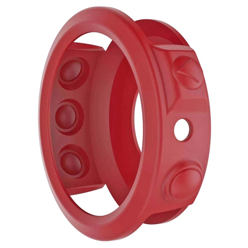 StrapsCo Silicone Rubber Protective Case Cover for Garmin Fenix 5S - Red