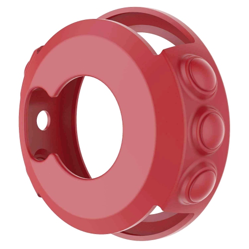 StrapsCo Silicone Rubber Protective Case Cover for Garmin Fenix 5S - Red