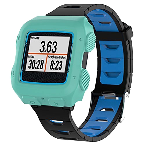 StrapsCo Silicone Rubber Protective Case Cover for Garmin Forerunner 920XT - Turquoise