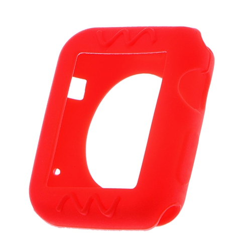 Étui protecteur en caoutchouc de silicone de StrapsCo pour Apple Watch Series 1/2/3 de 42 mm - Rouge