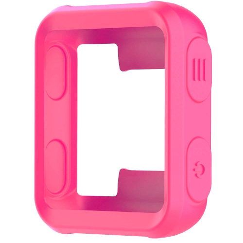 StrapsCo Étui Protecteur en Caoutchouc de Silicone pour Garmin Forerunner 35 - Rose Néon