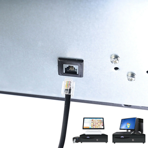 La boîte à tiroir-caisse d’axGear est compatible avec les imprimantes de PDV d’Epson avec plateau à 5 billets et à 5 pièces