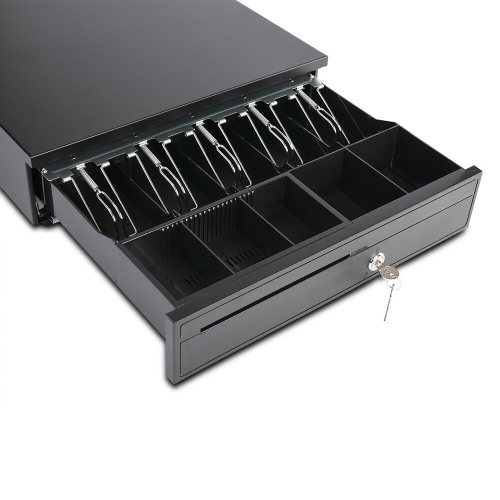 La boîte à tiroir-caisse d’axGear est compatible avec les imprimantes de PDV d’Epson avec plateau à 5 billets et à 5 pièces