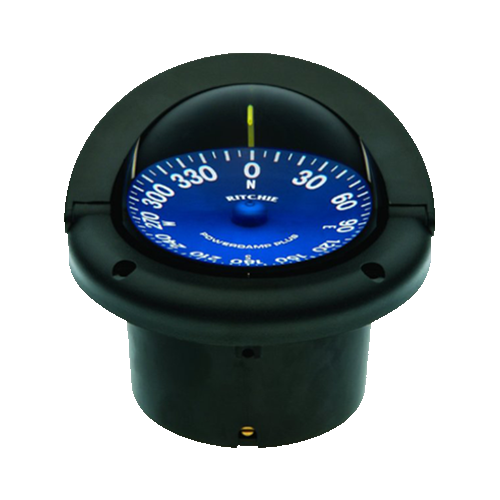 RITCHIE COMPASSES Compass, Flush Mount, 3.75" Dial, Black