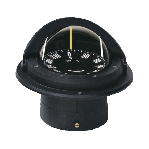 RITCHIE COMPASSES Compass, Flush Mount, 3" Dial, Black