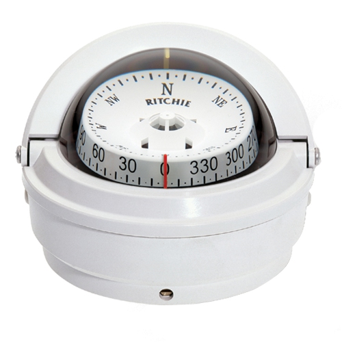 RITCHIE  S-87W Voyager Compass - Surface Mount - In White