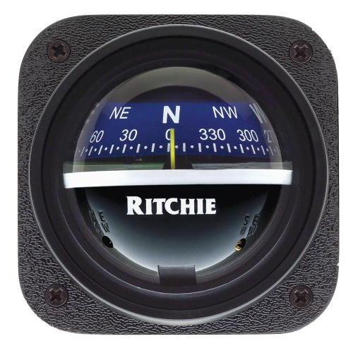 RITCHIE  V-537B Explorer Compass - Bulkhead Mount - Blue Dial