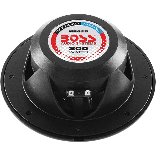Boss Audio MR62B 6.5" 2-Way 200W Marine Full Range Speaker - Black - Pair