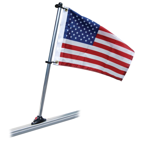 TAYLOR MADE  Pontoon 30" Flag Pole Mount & 16" X 24" Us Flag