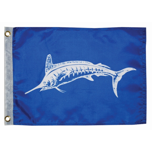 TAYLOR MADE  12" X 18" Marlin Flag In White