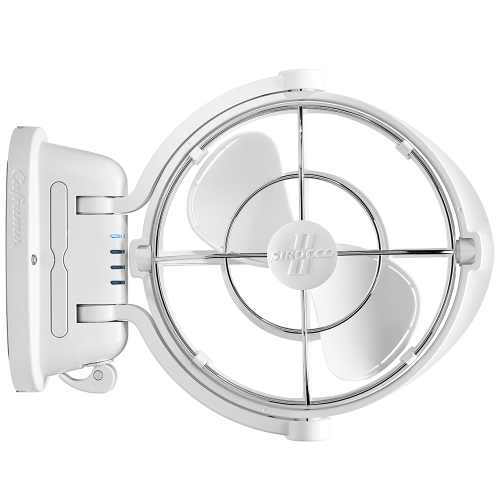 CAFRAMO  Sirocco Ii 3-Speed 7" Gimbal Fan - - 12-24V In White