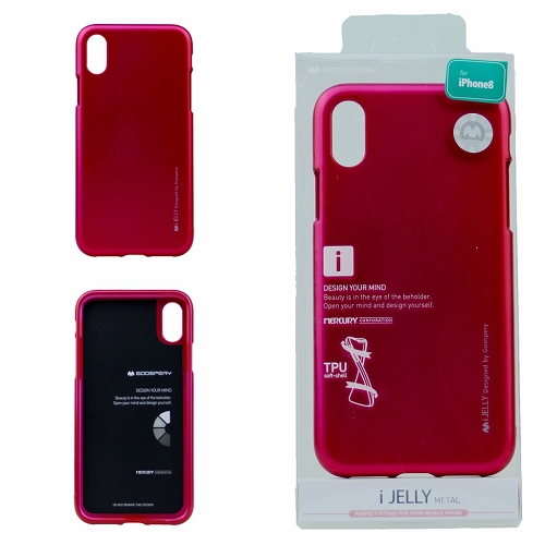 IphoneX/XS Goospery IJelly Metal Case,Hot Pink