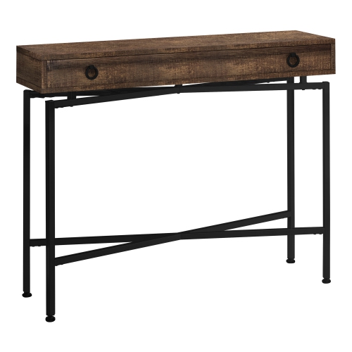 MONARCH  Specialties I 3453 Accent Table 42"l Reclaimed Woodblack Console In Brown