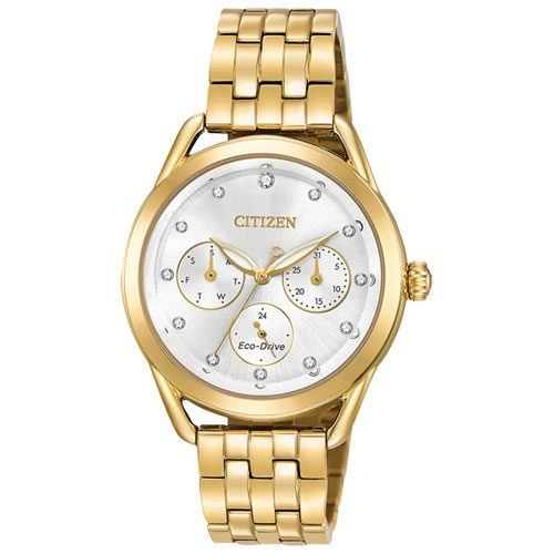 Citizen Crystal 38mm Women's Analog Watch - Gold | Best Buy Canada