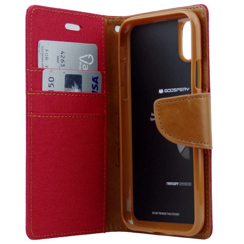 iPhoneXR Goospery Canvas Diary Flip,Red
