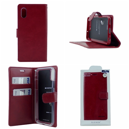 TopSave Goospery BlueMoon Diary For Iphone XS Max,Burgundy